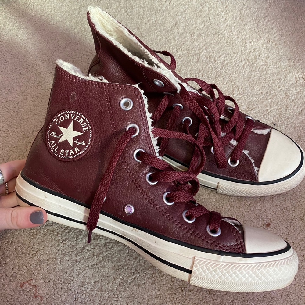 Fur lined converse